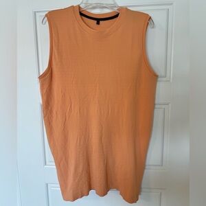 Alphalete Tank Top Muscle Shirt Size M Orange Stretch Sleeveless‎ New No Tag